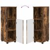 vidaXL Bathroom Cabinet with Storage Smoked Oak 30 x 35 x 95 cm