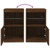 vidaXL Sideboard with LED Lights Brown Oak 41x37x67 cm