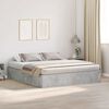 vidaXL Storage Bed Frame Concrete Grey 180 x 200 cm Engineered Wood