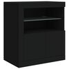 vidaXL Sideboard with LED Lights Black 202x37x67 cm