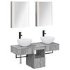 vidaXL Bathroom Cabinet Set 5 pcs Grey Sonoma Engineered Wood