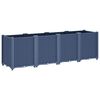 vidaXL Garden Planter Blue Grey 160x40x53 cm PP