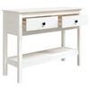 vidaXL Console Table White 100x35x75 cm Solid Wood Pine