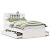vidaXL Bookcase Bed without Mattress White 135x190 cm Solid Wood Pine