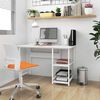 vidaXL Computer Desk White 105x50x72 cm MDF and Metal