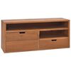 vidaXL TV Cabinet | Natural Teak | Solid Teak Wood | 90 x 30 x 40 cm