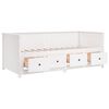 vidaXL Day Bed without Mattress White 90x200 cm Solid Wood Pine
