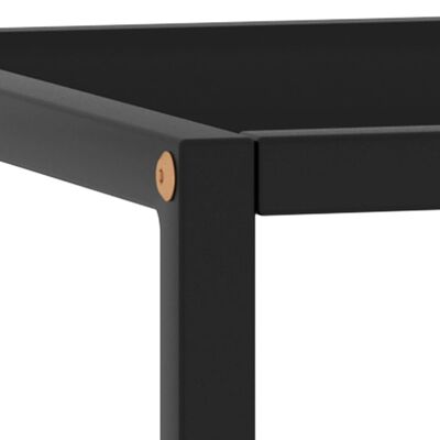vidaXL Coffee Table Black with Black Glass 90x90x50 cm