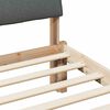 vidaXL Bed frame Brown and dark grey 120 x 200 cm Solid pine wood