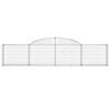 vidaXL Arched Gabion Baskets 12 pcs 300x30x60/80 cm Galvanised Iron