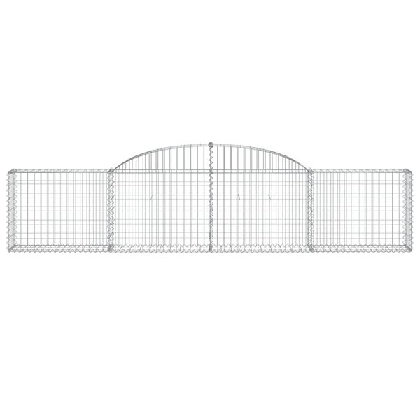 vidaXL Arched Gabion Baskets 12 pcs 300x30x60/80 cm Galvanised Iron