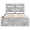 vidaXL Bed Frame Concerte Grey 135 x 190 cm Solid Pine Wood