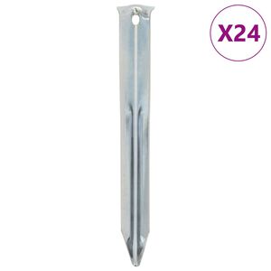 vidaXL Tent Pegs 24 pcs 17 cm &Oslash;20 mm Galvanised Steel