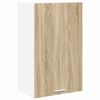 vidaXL Hanging Cabinet Sonoma Oak and White 50 x 31 x 80 cm