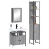 vidaXL 3 Piece Bathroom Furniture Set Grey Sonoma Engineered Wood