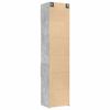 vidaXL Slim Storage Cabinet Concrete Grey 50x42.5x225 cm Engineered Wood