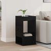vidaXL End Table Black Oak 30 x 30 x 56 cm Engineered Wood
