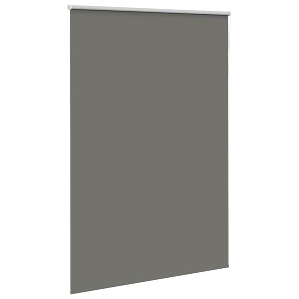 vidaXL Roller Blind Blackout Grey 150x230 cm Fabric Width 146.6 cm Polyester