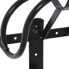 vidaXL Bridle Rack Wall Mounted Black Iron