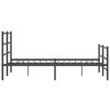 vidaXL Metal Bed Frame without Mattress with Footboard&nbsp;Black 135x190cm