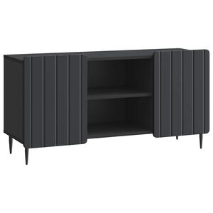 vidaXL TV Cabinet 102 x 34.5 x 52 cm Black Engineered Wood