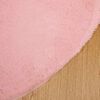 vidaXL Faux Rabbit Fur Rug Olite Pink &Oslash; 120 cm Polyester