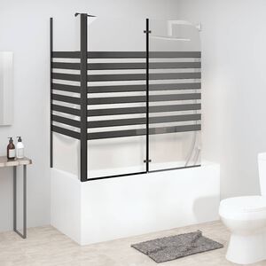 vidaXL Stripe Bath Enclosure 120x68x130 cm Tempered Glass