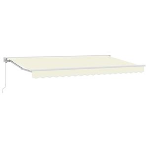 vidaXL Retractable Awning Cream 350 x 200 cm Polyester and Metal