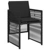 vidaXL Garden Dining Set 5 pcs Black Powder-Coated Steel