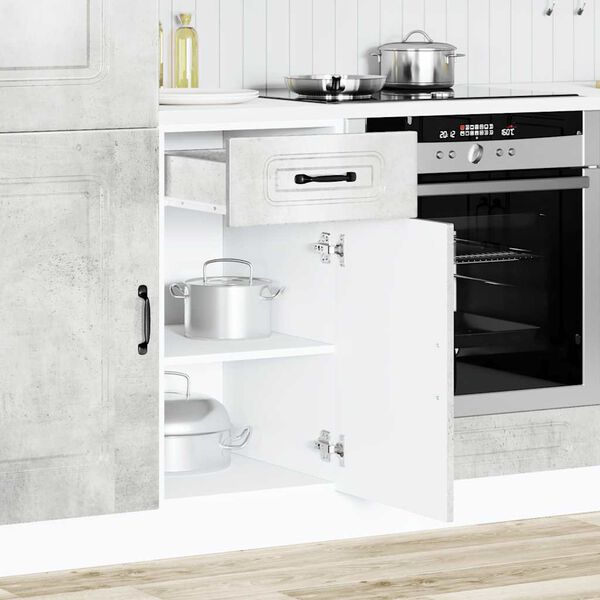 vidaXL Kitchen Base Cabinet Kalmar Concrete Grey Engineered Wood