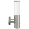 vidaXL Outdoor Wall Light Silver 15 x 7.5 x 33 cm Stainless steel