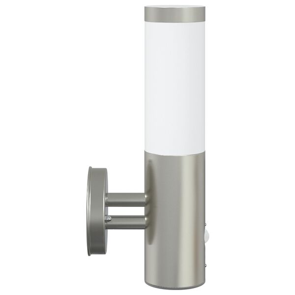 vidaXL Outdoor Wall Light Silver 15 x 7.5 x 33 cm Stainless steel