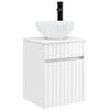 vidaXL Wall-mounted Sink Vanity High Gloss White 39 x 35 x 63 cm