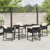 vidaXL Garden Dining Set 5 pcs Black Poly Rattan