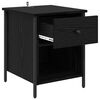 vidaXL Bedside Cabinet 2 pcs Black Oak 40 x 42 x 50 cm Engineered Wood