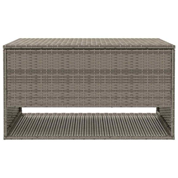 vidaXL Outdoor Cushion Box Grey 100x55x55.5 cm Poly Rattan