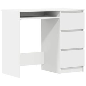 vidaXL Desk White 90x45x76 cm Engineered Wood