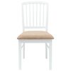vidaXL Dining Chairs 2 pcs White 50 x 52.5 x 91 cm Solid Rubber Wood