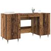 vidaXL Desk with Shelf Old wood 140 x 50 x 75 cm Engineered wood