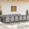 vidaXL Garden Dining Set 13 pcs Light Grey Polt rattan