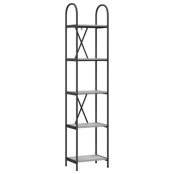 vidaXL Bookshelf Grey Sonoma 40 x 30 x 183 cm Engineered wood