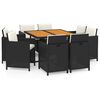 vidaXL Garden Dining Set | Black