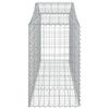 vidaXL Arched Gabion Basket 200x50x80/100 cm Galvanised Iron