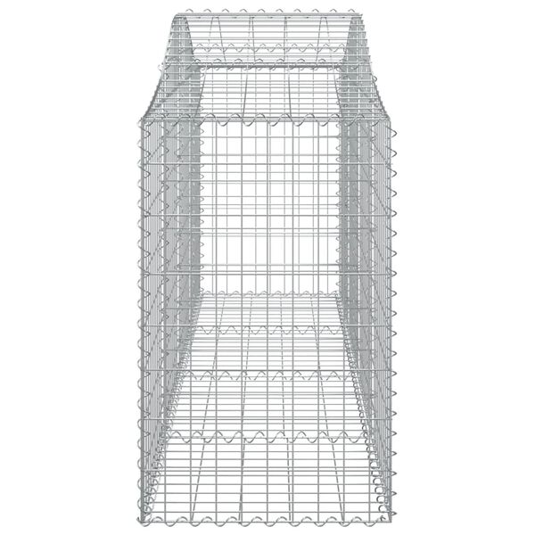 vidaXL Arched Gabion Basket 200x50x80/100 cm Galvanised Iron