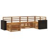 vidaXL Outdoor Sofa Set 6 pcs Natural Polyester