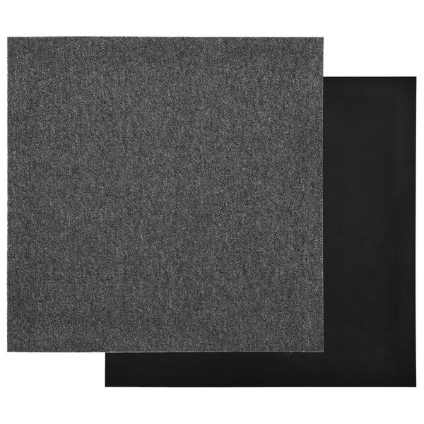 vidaXL Carpet Floor Tiles 20 pcs 5 m² 50x50 cm Anthracite