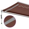 vidaXL Automatic Retractable Awning Brown 350x250 cm