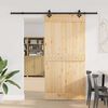 vidaXL Sliding Door with Hardware Set 100x210 cm Solid Wood Pine