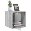 vidaXL Bedside Cabinet with Glass Door Grey Sonoma 35x37x35 cm