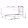 vidaXL Pull-out Day Bed without Mattress 2x(90x190) cm